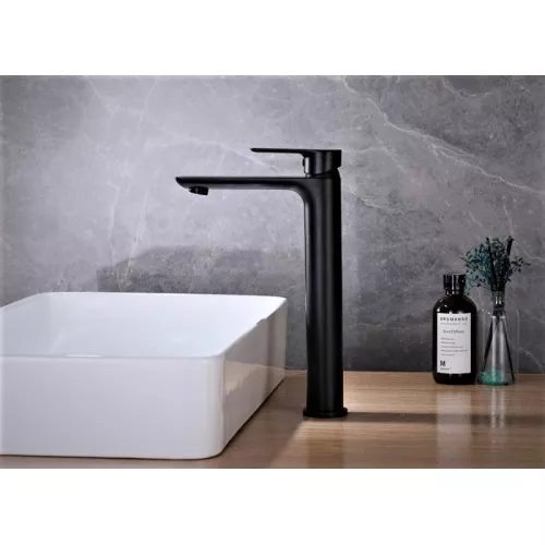 Смеситель для накладной раковины ACWEN 80012B-2 черный матовый, изображение 6