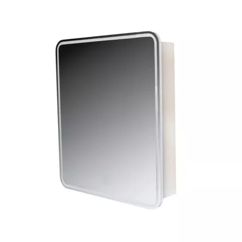 Зеркало-шкаф "Каре 55*80 левое" с подсветкой, сенсор на зеркале, Выбрать размер: 55*80, изображение 2