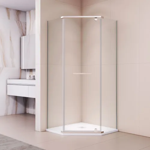 Душевой уголок RGW PA-82, Цвет стекла: прозрачное, Цвет профиля (вариация): Хром, Выбрать размер: 800*800