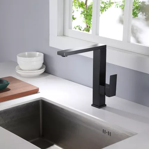 Смеситель ABBER Daheim AF8214B для кухни, черный матовый, Выбрать цвет: Черный, изображение 2