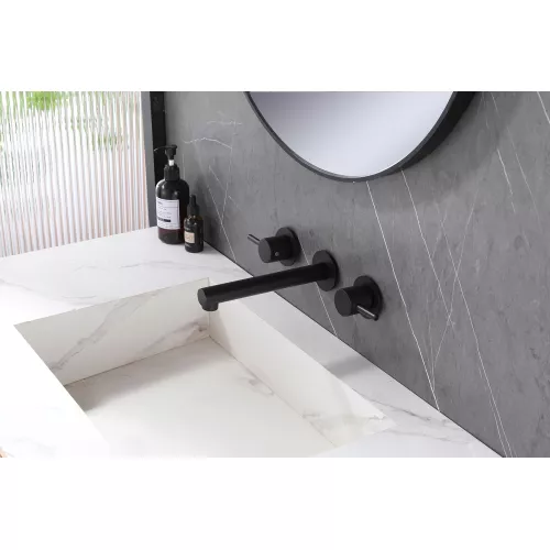 Смеситель ABBER Emotion AF88121B скрытого монтажа для раковины, черный матовый, Выбрать цвет: Черный матовый, изображение 2