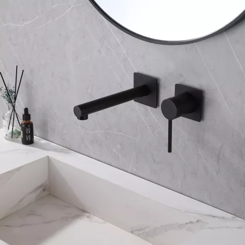 Смеситель ABBER Emotion AF8812B для раковины скрытого монтажа, черный матовый, Выбрать цвет: Черный матовый, изображение 2