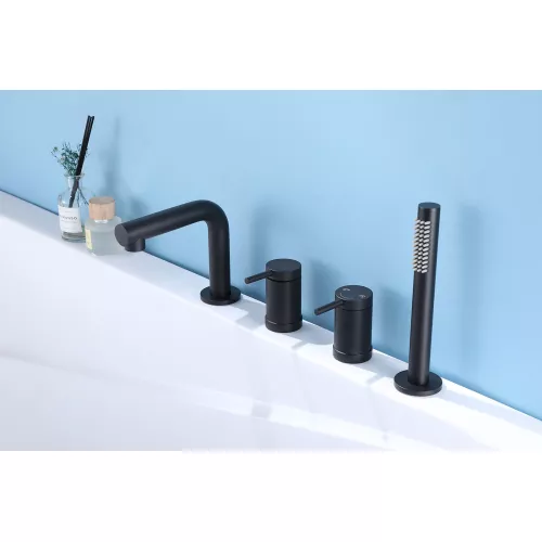 Смеситель ABBER Emotion AF8813B на борт ванны, черный матовый, Выбрать цвет: Черный, изображение 2