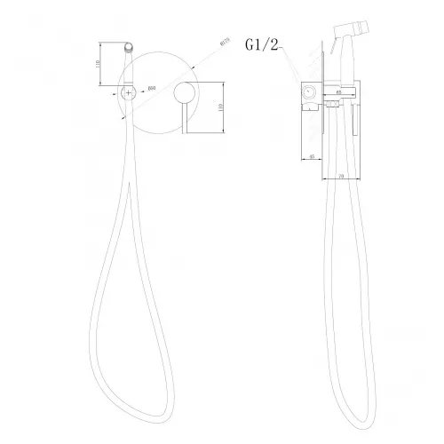 Смеситель ABBER Emotion AF8826G с гигиеническим душем, золото матовое, Выбрать цвет: Золото матовое, изображение 2