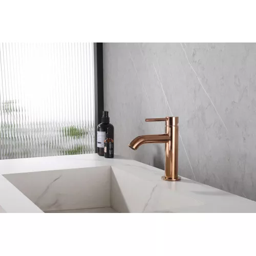 Смеситель ABBER Wasser Kreis AF8110RG для раковины, розовое золото, Выбрать цвет: Розовое золото, изображение 2