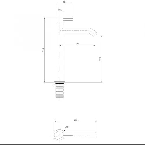 Смеситель ABBER Wasser Kreis AF8111RG для накладной раковины, розовое золото, Выбрать цвет: Розовое золото, изображение 3