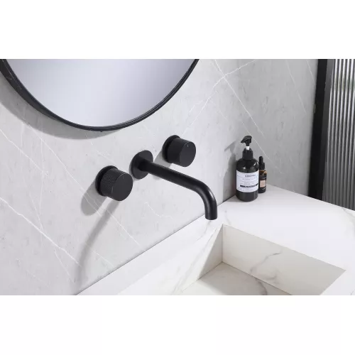 Смеситель ABBER Wasser Kreis AF81122B для раковины скрытого монтажа, черный матовый, Выбрать цвет: Черный матовый, изображение 2