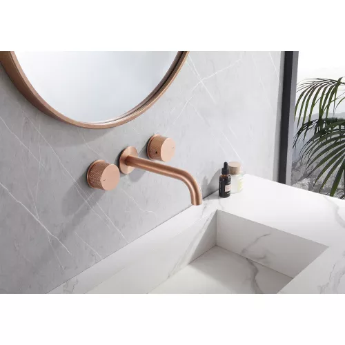 Смеситель ABBER Wasser Kreis AF81122MRG для раковины скрытого монтажа, розовое золото матовое, Выбрать цвет: розовое золото матовое, изображение 2