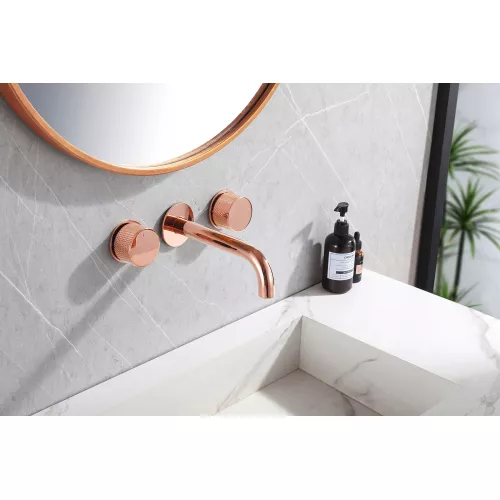 Смеситель ABBER Wasser Kreis AF81122RG для раковины скрытого монтажа, розовое золото, Выбрать цвет: Розовое золото, изображение 2