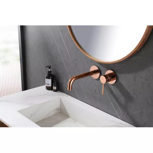 Смеситель ABBER Wasser Kreis AF8112RG для раковины скрытого монтажа, розовое золото, Выбрать цвет: Розовое золото, изображение 2