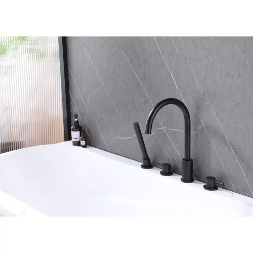 Смеситель ABBER Wasser Kreis AF8113B на борт ванны, черный матовый, Выбрать цвет: Черный, изображение 2