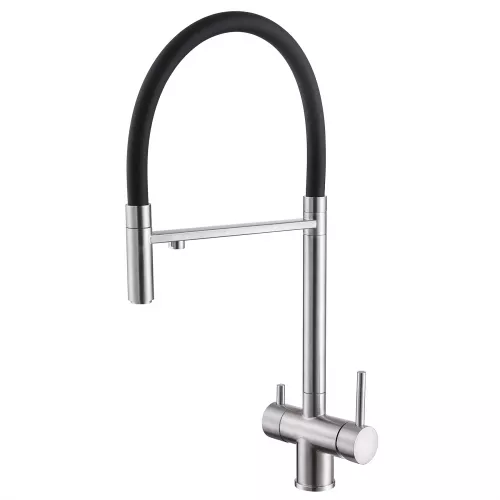 Смесители: Смеситель ABBER Wasser Kreis AF81141 для кухни с подключением фильтра и выдвижной лейкой, хром 1 в магазине Акватория