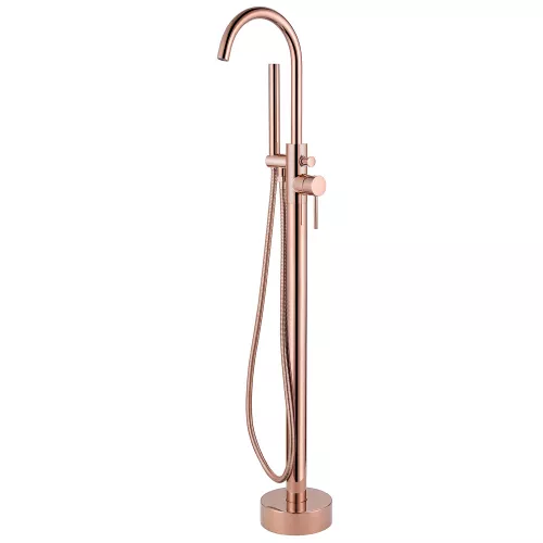 Смеситель ABBER Wasser Kreis AF8115RG напольный для ванны, розовое золото, Выбрать цвет: Розовое золото