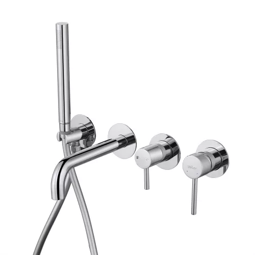 Смеситель ABBER Wasser Kreis AF8130 для ванны скрытого монтажа, хром, Выбрать цвет: Хром