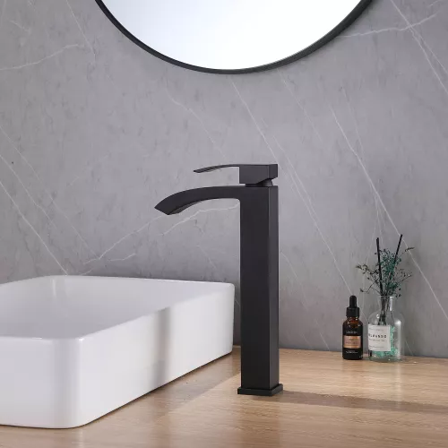 Смеситель ABBER Wasserfall AF8611B для накладной раковины, черный матовый, Выбрать цвет: Черный матовый, изображение 2