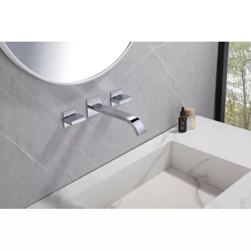 Смеситель ABBER Wasserfall AF8612 для раковины скрытого монтажа, хром, Выбрать цвет: Хром, изображение 2