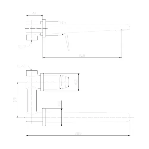 Смеситель ABBER Zeitlos AF8912W для раковины скрытого монтажа, белый, изображение 3