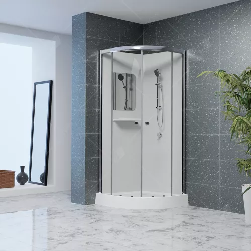 Душевая кабина RGW AN-208 хром/прозрачное стекло, Цвет профиля: Хром, Выбрать размер: 80х80, изображение 3