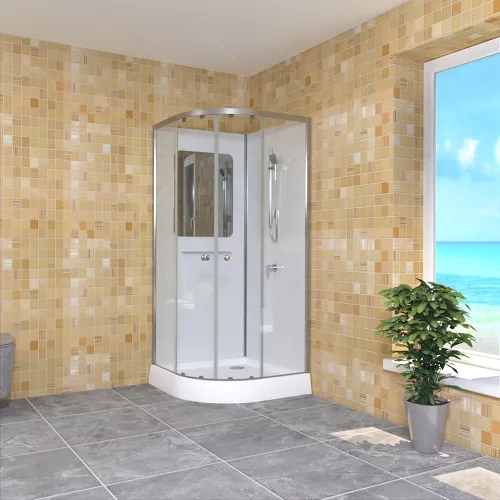 Душевая кабина RGW AN-208 хром/прозрачное стекло, Цвет профиля: Хром, Выбрать размер: 80х80, изображение 5