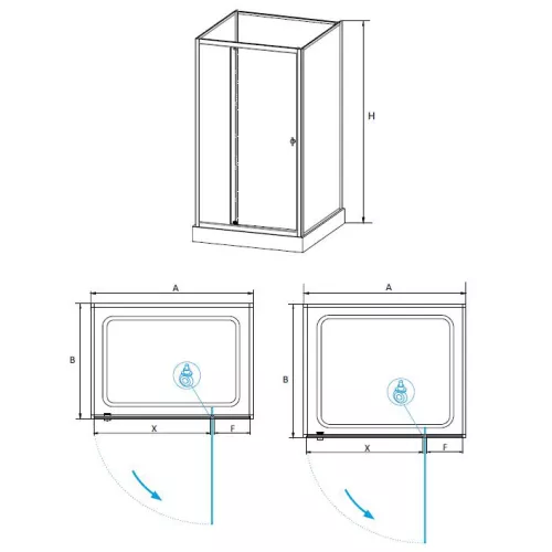 Душевая кабина RGW AN-207, Цвет профиля (вариация): Белый, Выбрать размер: 80х100, изображение 4