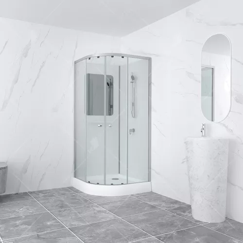 Душевая кабина RGW AN-208 хром/прозрачное стекло, Цвет профиля: Хром, Выбрать размер: 80х80, изображение 4