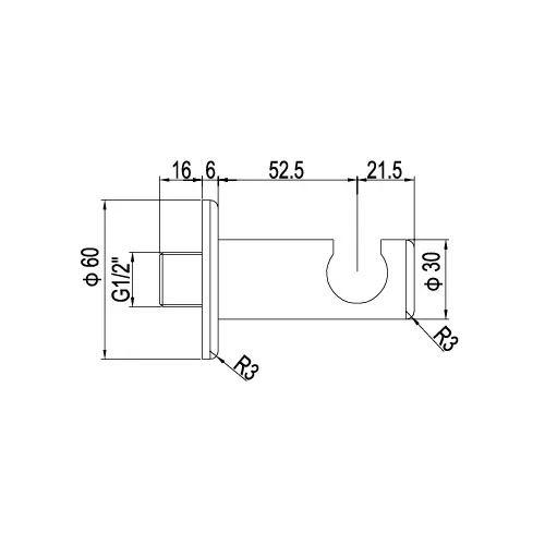 Держатель ручного душа с подключением RGW SP-183, изображение 2
