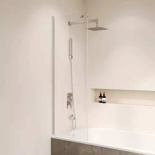 Шторка на ванну RGW SC-056-8, Цвет стекла: прозрачное, Цвет профиля: Хром, Выбрать размер: 30