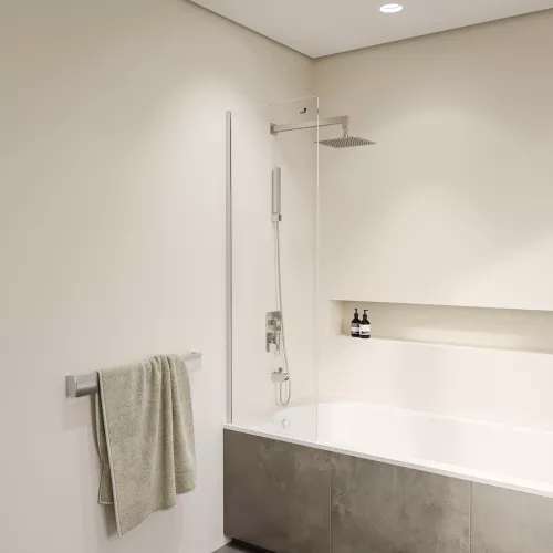 Шторка на ванну RGW SC-056, Цвет стекла: прозрачное, Цвет профиля: Хром, Выбрать размер: 30, изображение 3