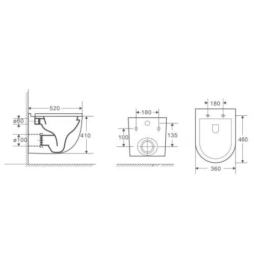 Унитаз подвесной  WW HEIMBACH 041 MT-BL черный матовый, изображение 2