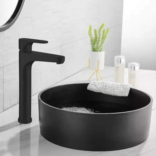 Смеситель ABBER Eleganz AF8311B для раковины, черный, Выбрать цвет: Черный, изображение 3