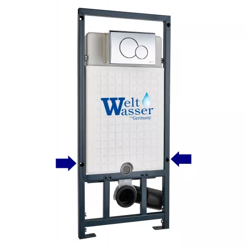 Кнопка  смыва нажимная для инсталляции WW MARBERG 507 RD MT-BL  круглая, Выбрать цвет: Черный матовый, изображение 2