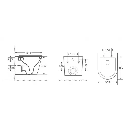 Унитаз подвесной WW SALZBACH 043 GL-WT, изображение 2