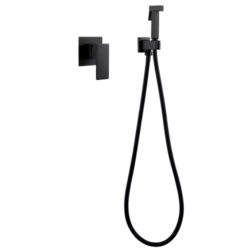 Смеситель ABBER Daheim AF8225B с гигиеническим душем, черный матовый, Выбрать цвет: Черный матовый, изображение 3