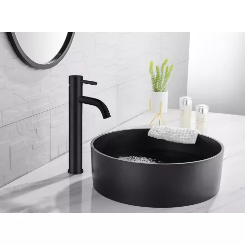 Смеситель ABBER Wasser Kreis AF8111B для накладной раковины, черный матовый, Выбрать цвет: Черный матовый, изображение 2