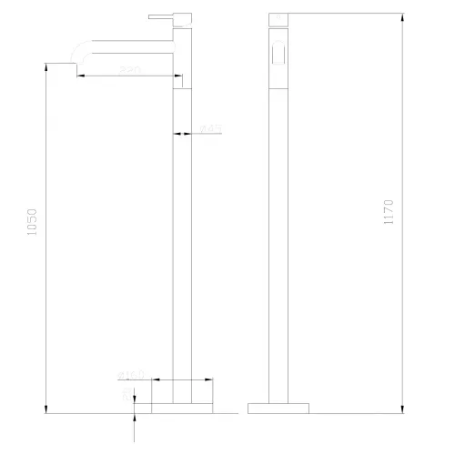 Смеситель ABBER Wasser Kreis AF8140RG напольный для раковины, розовое золото, Выбрать цвет: Розовое золото, изображение 3