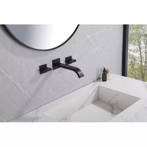 Смеситель ABBER Wasserfall AF8612B для раковины скрытого монтажа, черный матовый, Выбрать цвет: Черный матовый, изображение 2