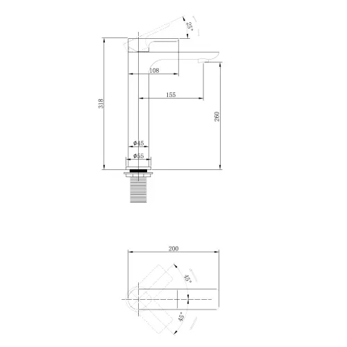 Смеситель ABBER Weiss Insel AF8011W для раковины, Выбрать цвет: Белый / Хром, изображение 4