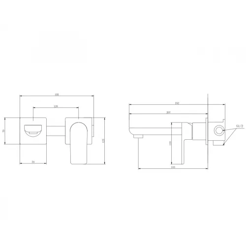 Смеситель ABBER Weiss Insel AF8082B для раковины скрытого монтажа, черный матовый, Выбрать цвет: Черный матовый, изображение 3