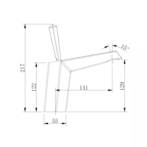 Смеситель ABBER Zeitlos AF8910B для раковины, черный матовый, изображение 3