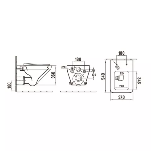 Унитаз подвесной WW HOFBACH 041 GL-WT, изображение 2