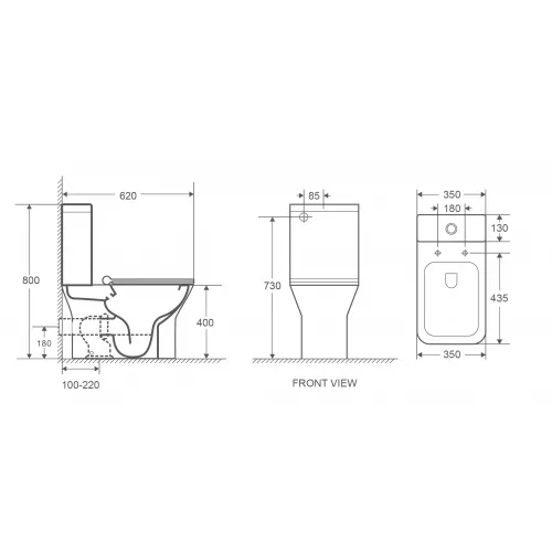 Унитаз компакт напольный  WeltWasser WW ZINNBACH 001 GL-WT, изображение 3