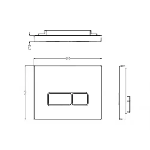 Кнопка смыва нажимная для инсталляции WW MARBERG 410 SE MT-BL, Выбрать цвет: Черный матовый, изображение 2