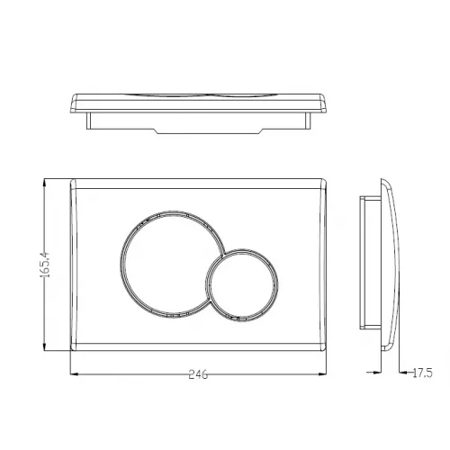 Кнопка смыва нажимная для инсталляции WW MARBERG 507 RD GL-WT  круглая, Выбрать цвет: Белый глянец, изображение 2