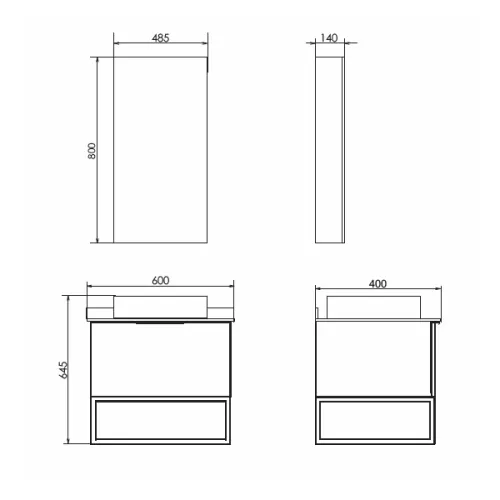 Зеркало-шкаф Comforty Порто  дуб дымчатый, Выбрать цвет: Дуб дымчатый, Выбрать размер: 50, изображение 3