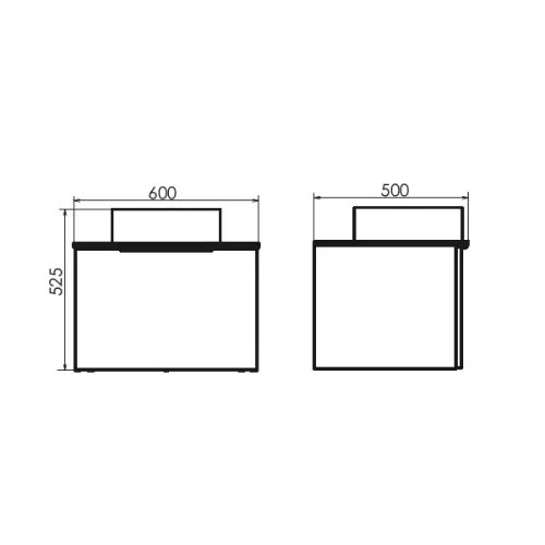 Тумба-умывальник Comforty Портленд-60 дуб шоколадно-коричневый со столешницей под мрамор Калакатта Блэк с раковиной 9110, изображение 2