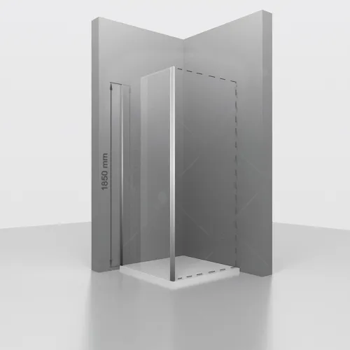 Боковая панель RGW Z-050-1, Цвет стекла: прозрачное, Цвет профиля: Хром, Выбрать размер: 120