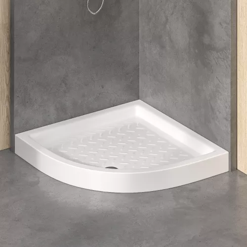 Душевой поддон полукруглый керамический RGW CR/R, Выбрать размер: 800x800