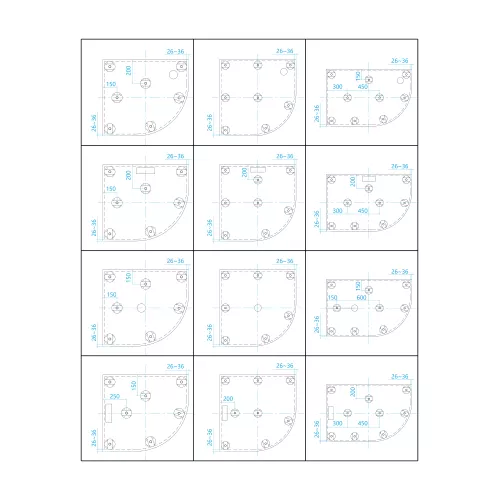 Душевой поддон полукруглый RGW GWS-31, Выбрать размер: 900x900, изображение 3