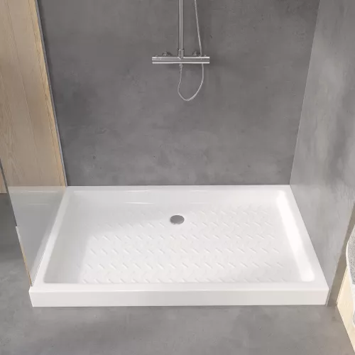 Душевой поддон прямоугольный керамический RGW CR высота 10 см, Выбрать размер: 700x1400, изображение 3