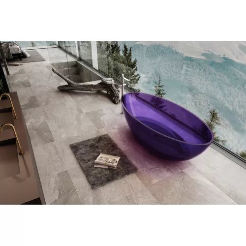 Ванна из полиэфирной смолы ABBER Kristall AT9702Amethyst фиолетовая 180*85 прозрачная, Выбрать цвет: Фиолетовый, изображение 3